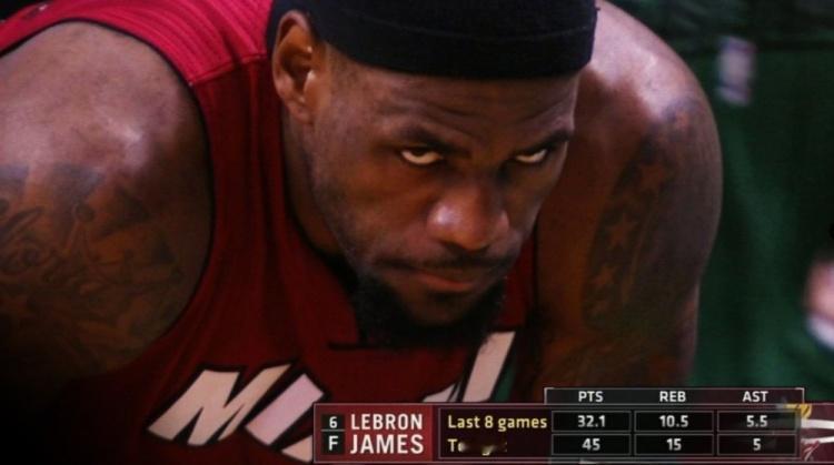 隆多谈詹姆斯“死亡之瞳”：

“系列赛G6，我们完全无法限制勒布朗。这是我生涯唯