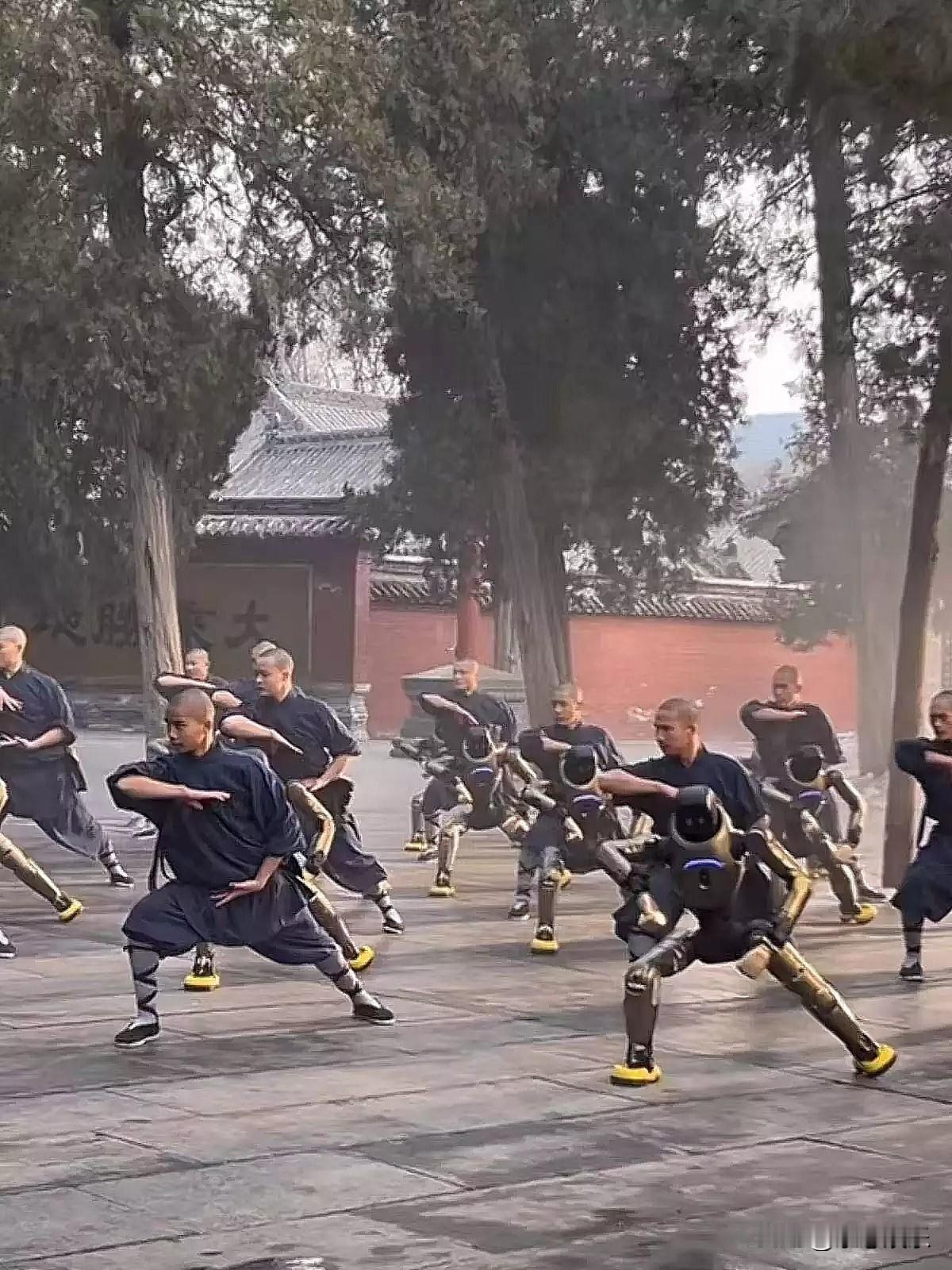 近日，机器人现身少林寺与武僧共同习武的视频在网络上刷屏，传统武术与现代科技的同框