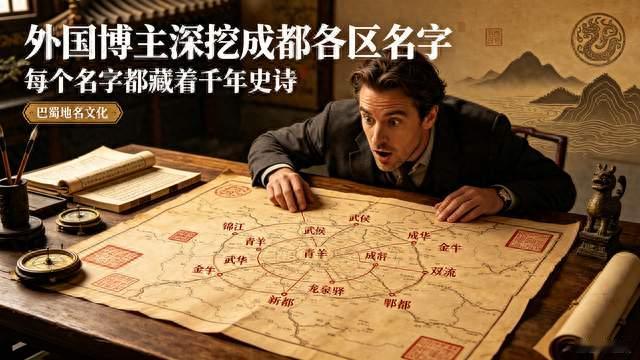 外国博主扒完成都区名，惊讶发现每个区的名字都藏着千年史诗