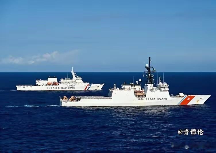 AIT公开“美台海巡同框”画面，借海事合作为名进行政治试探

在美国总统特朗普与