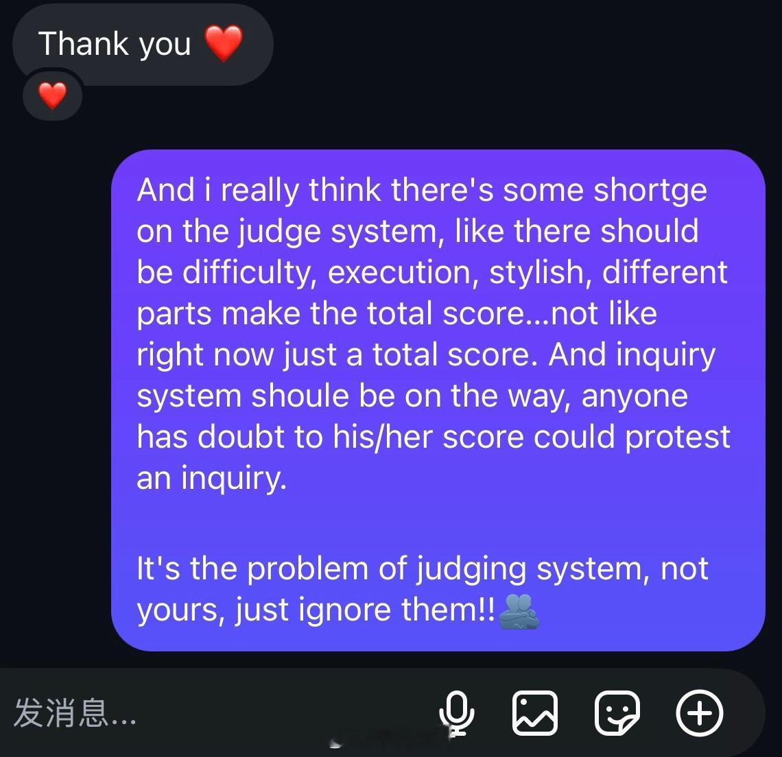 不知道为啥单板滑雪那边这几天都在骂裁判，刚好一个互关的裁判也被骂了，我真的觉得这