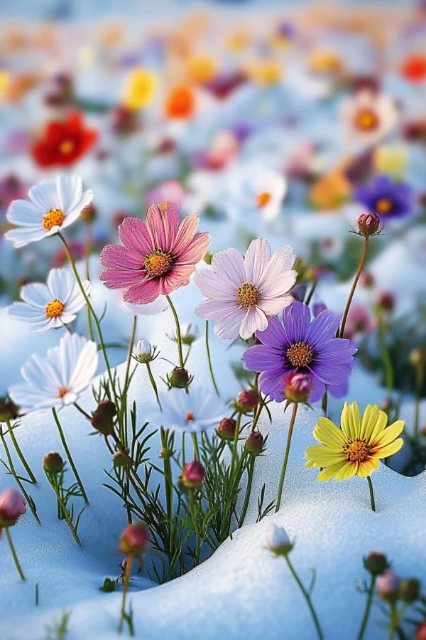 雪地里的小花