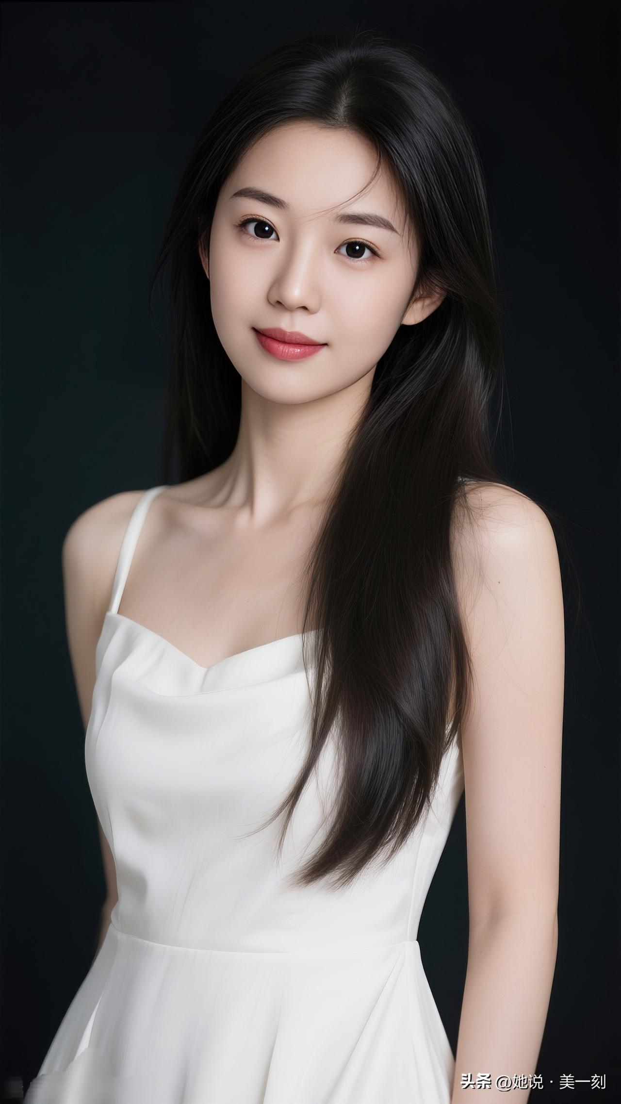 温柔甜美的少女，一袭白裙，宛如人间仙子。🌸💕什么样的身材会美到犯规?