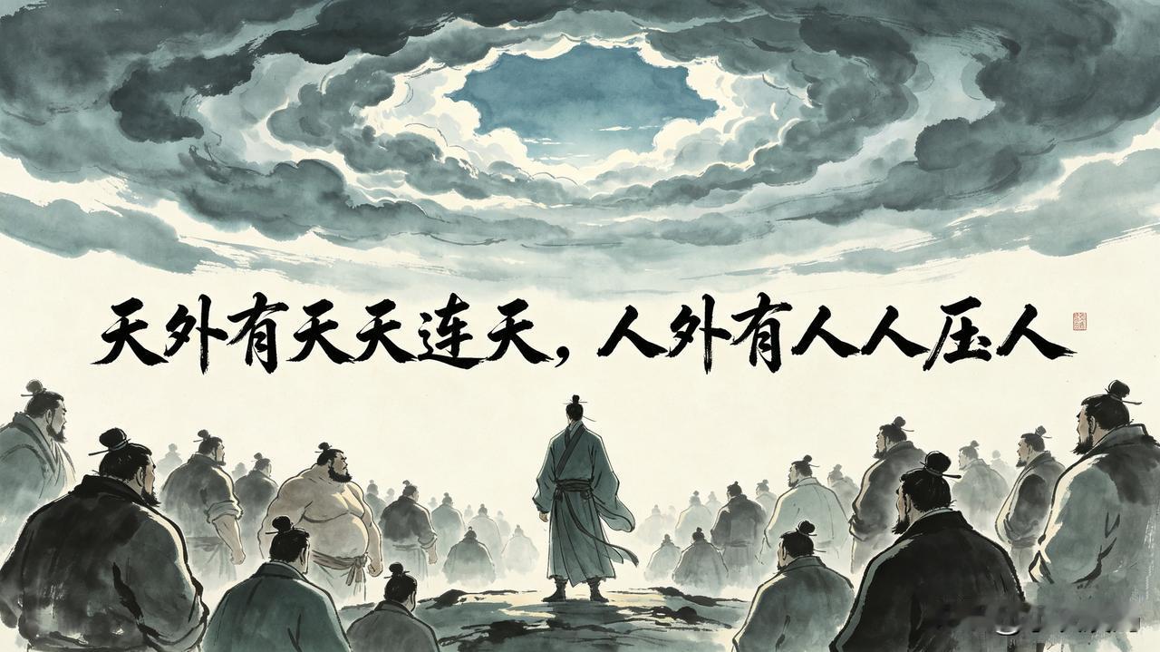 下联：人上有人人压人