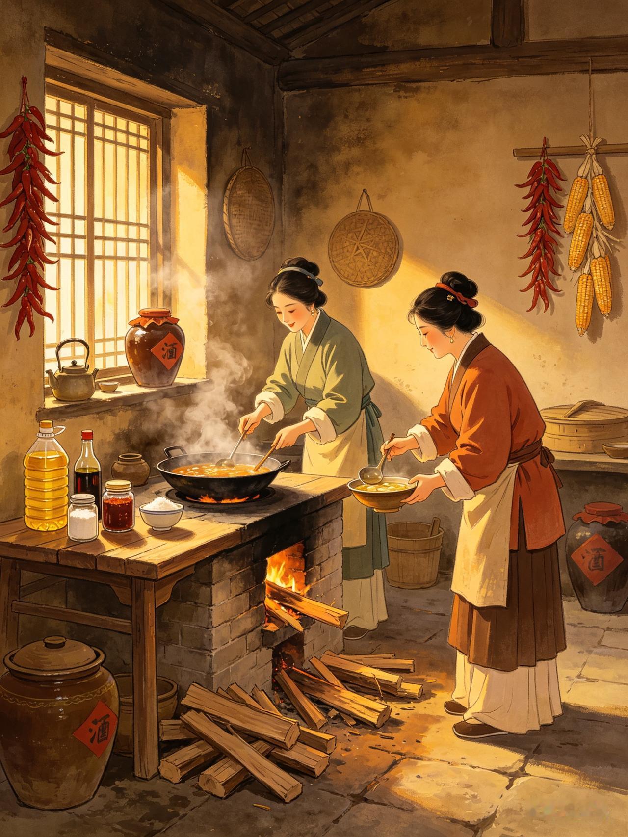 1. 油盐酱醋伴日月
柴米茶酒度春秋

2. 油盐酱醋伴日月
苦辣酸甜度人生