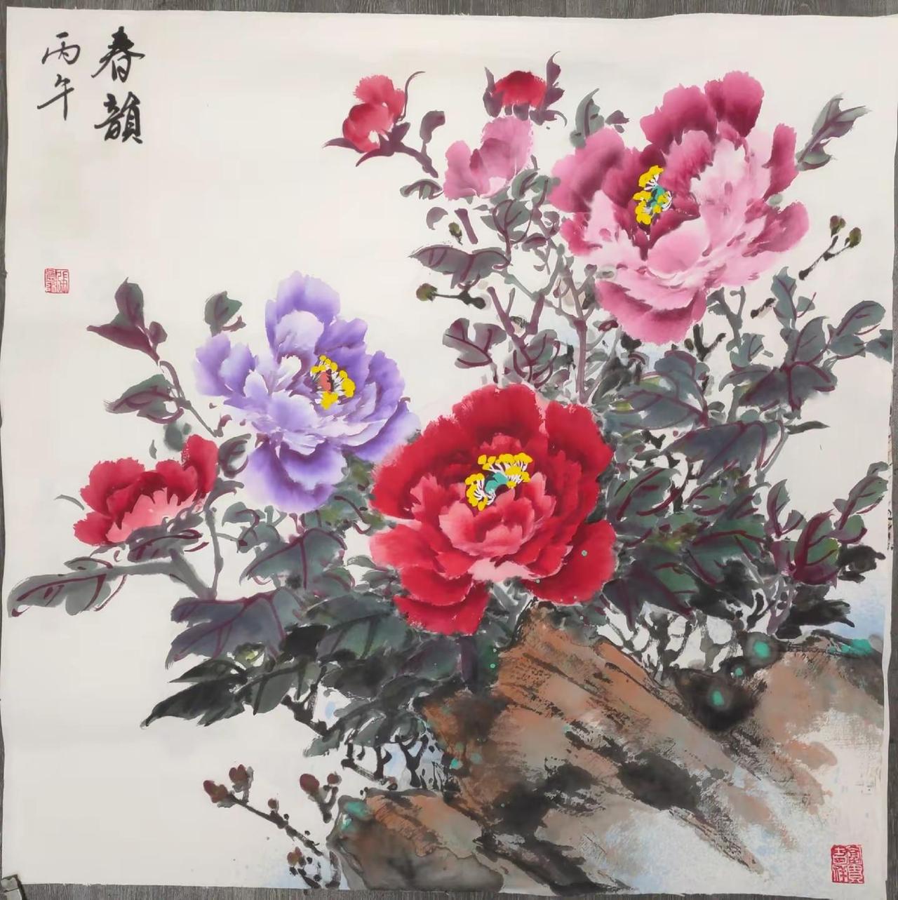 写意牡丹。国画牡丹国画写意牡丹 创作者中心 创作灵感 中国画牡丹