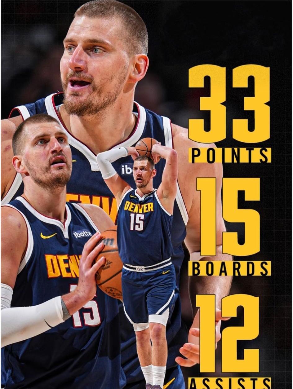 库里重新定义了控卫，而约基奇则是重新定义了中锋！
约基奇四天三赛，约基奇都拿到了