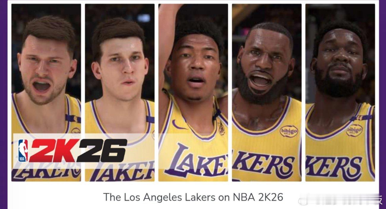 随着NBA 2K26提前试玩版开启，湖人队所有球员的能力值也正式公布⬇️首发:东