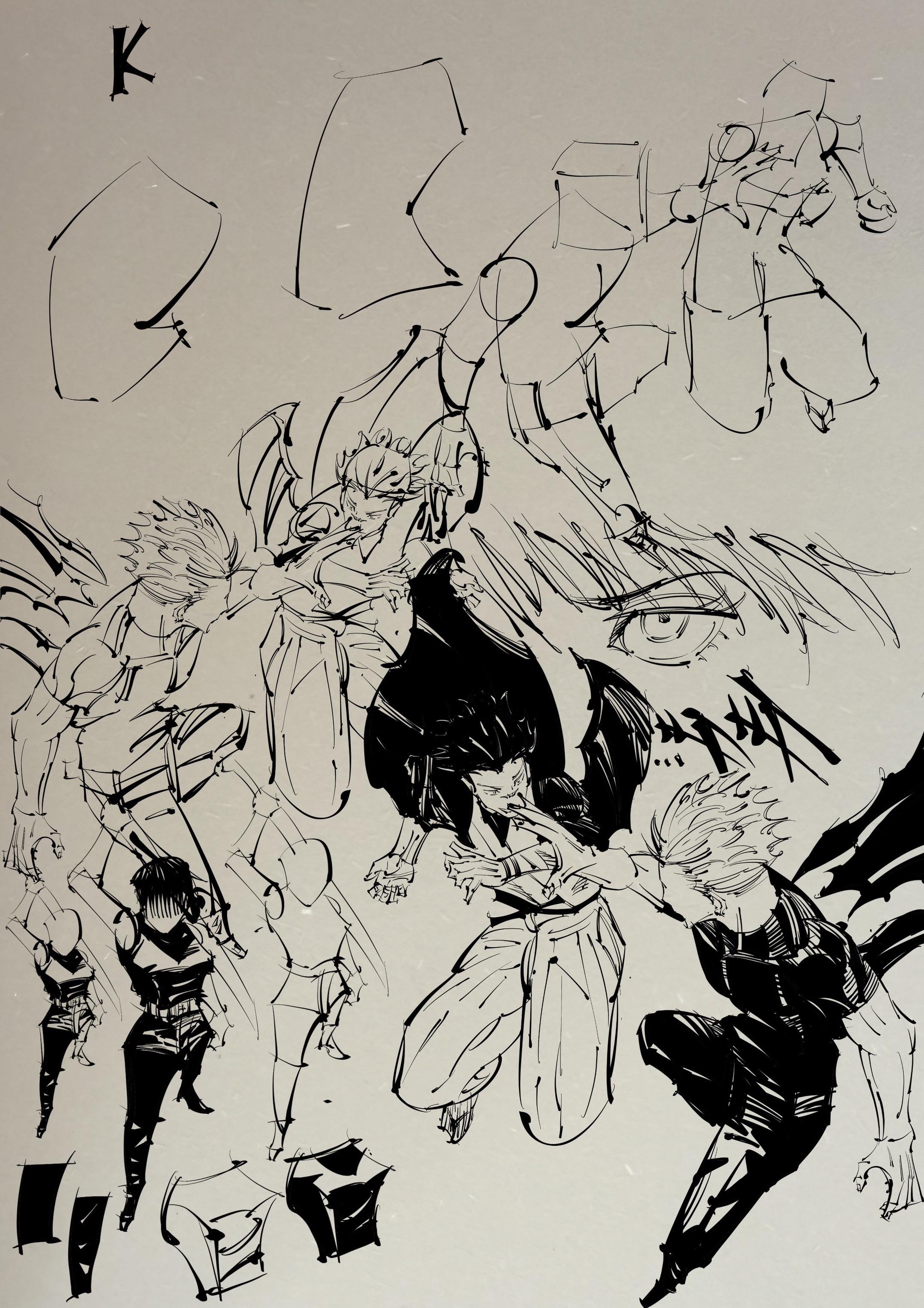 《咒术回战》画风分析研究。那就继续开始研究吧，希望能打开喜欢这个画风和...