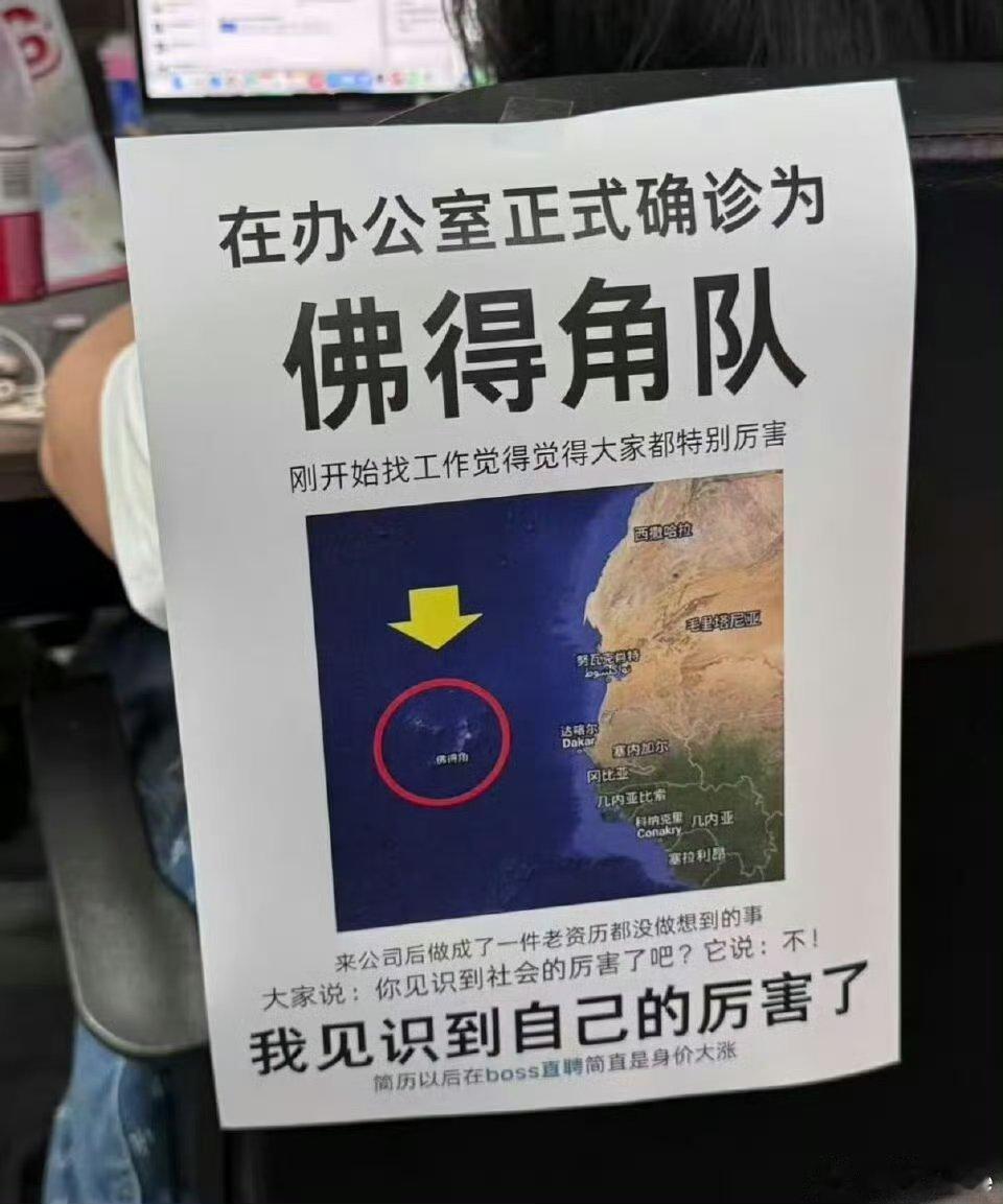 正式被确诊为办公室佛得角曾经总想在职场崭露头角，如今彻底想开，看淡名利得失，不求