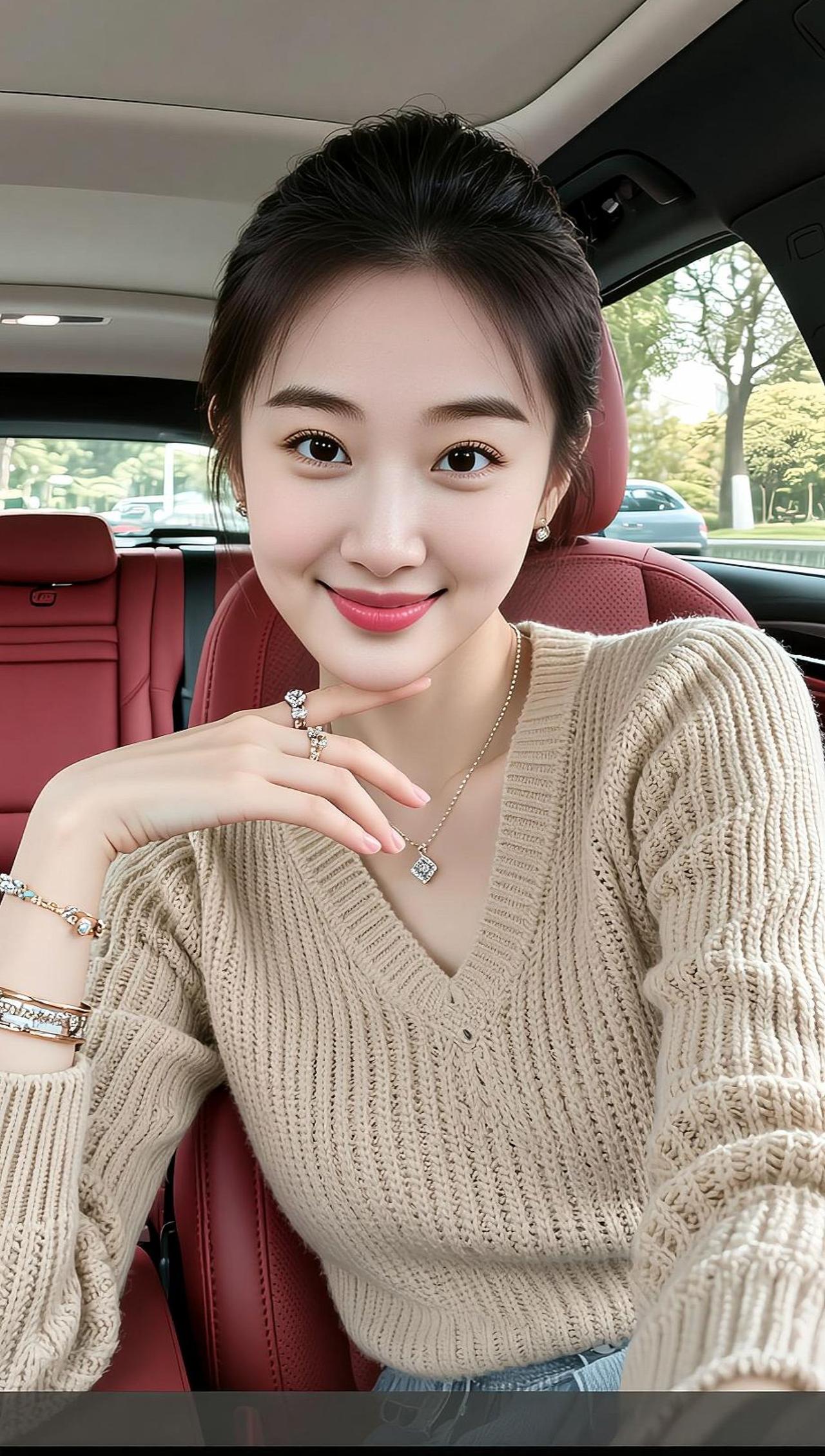 AI车内生活照 随变ai随便玩 车内穿搭 助手抖音