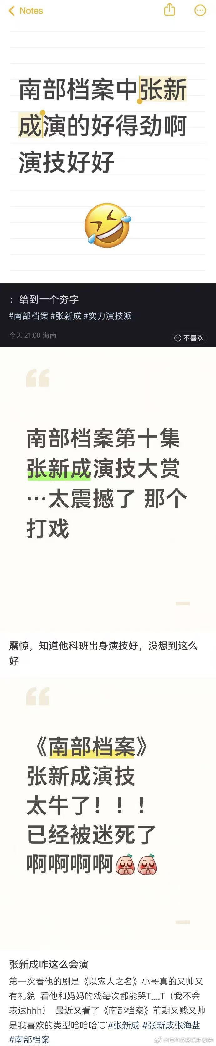 张新成下沉口碑能把一个角色演到让路人都来讨论剧情，说明表演本身是有感染力的。张新