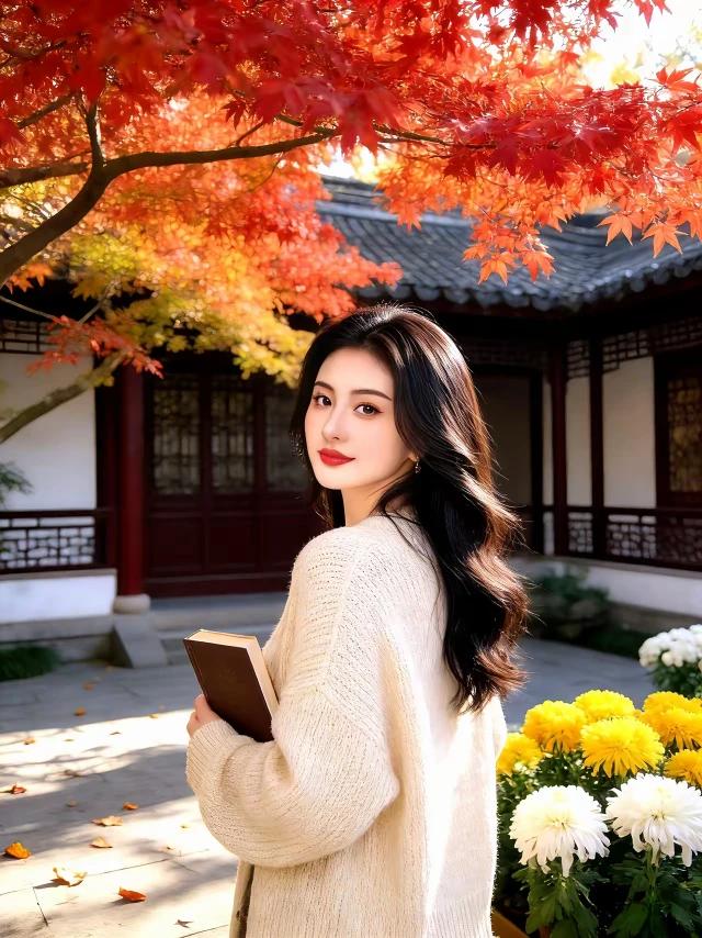 上联：枫丹菊黄秋意爽
下联：层林尽染百舸流