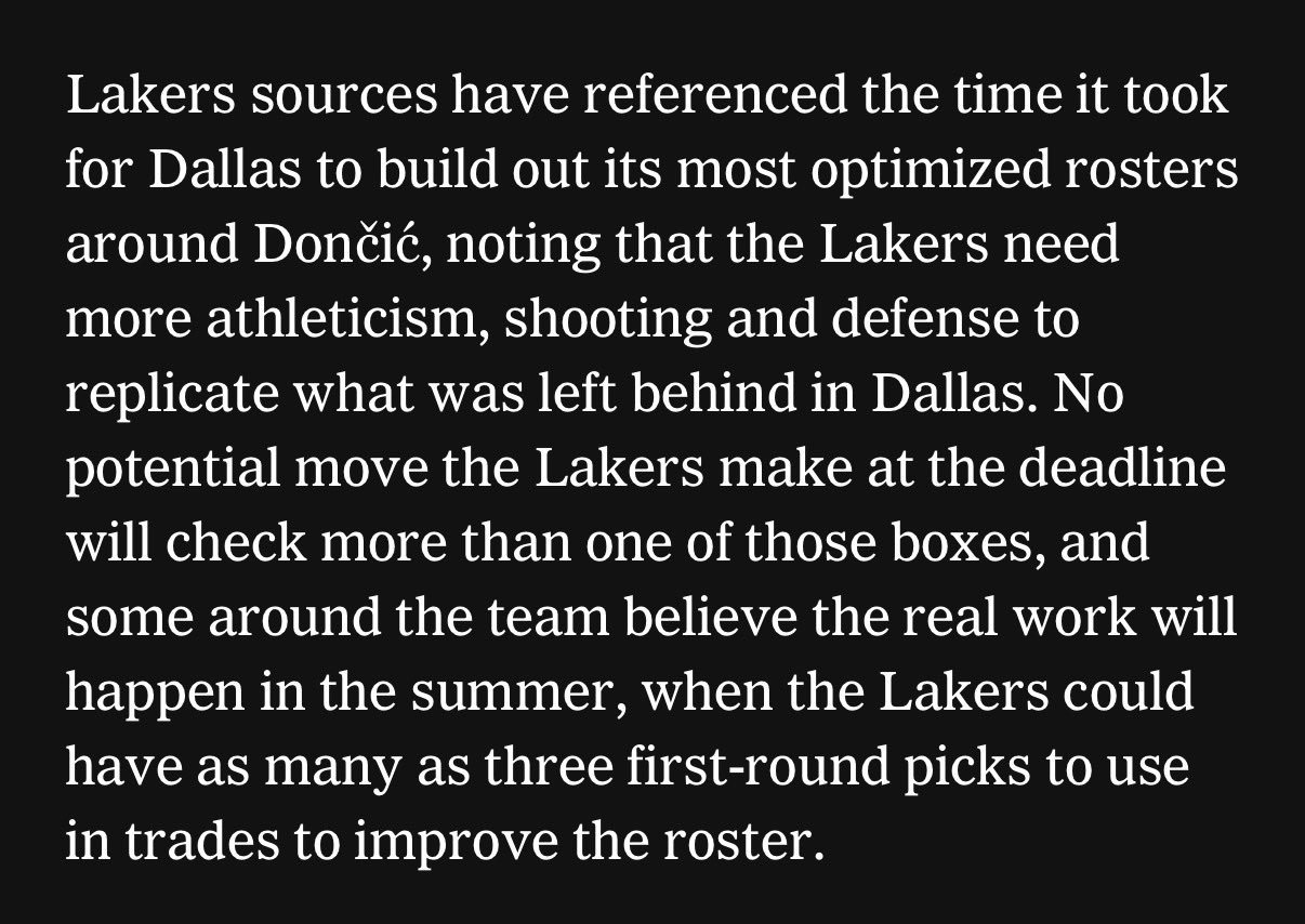 湖记Dan Woike今天撰文指出：“球队内部人士提到了独行侠围绕东契奇打造出的