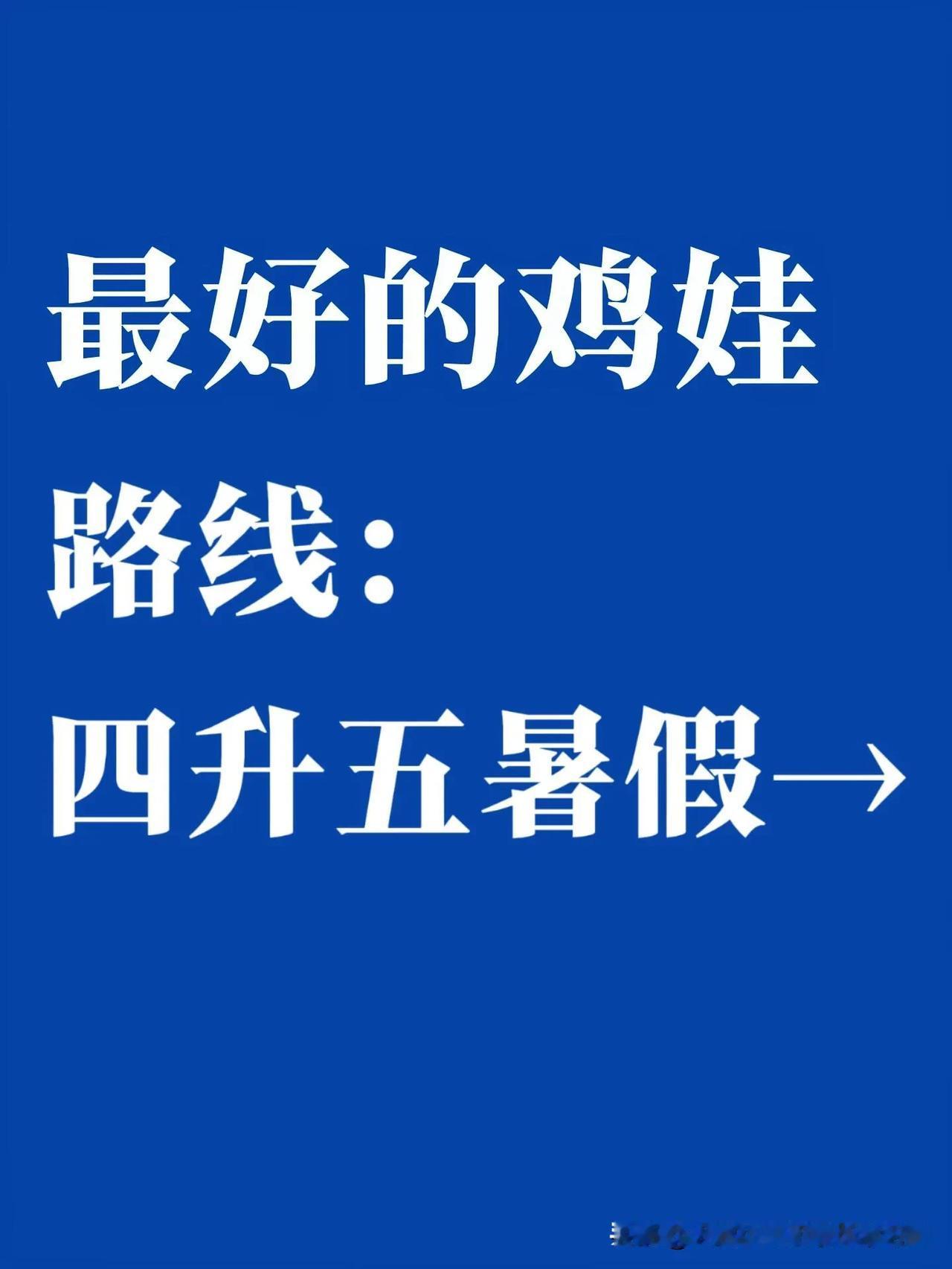 我见过最好的鸡娃路线：四升五暑假（纯干货）