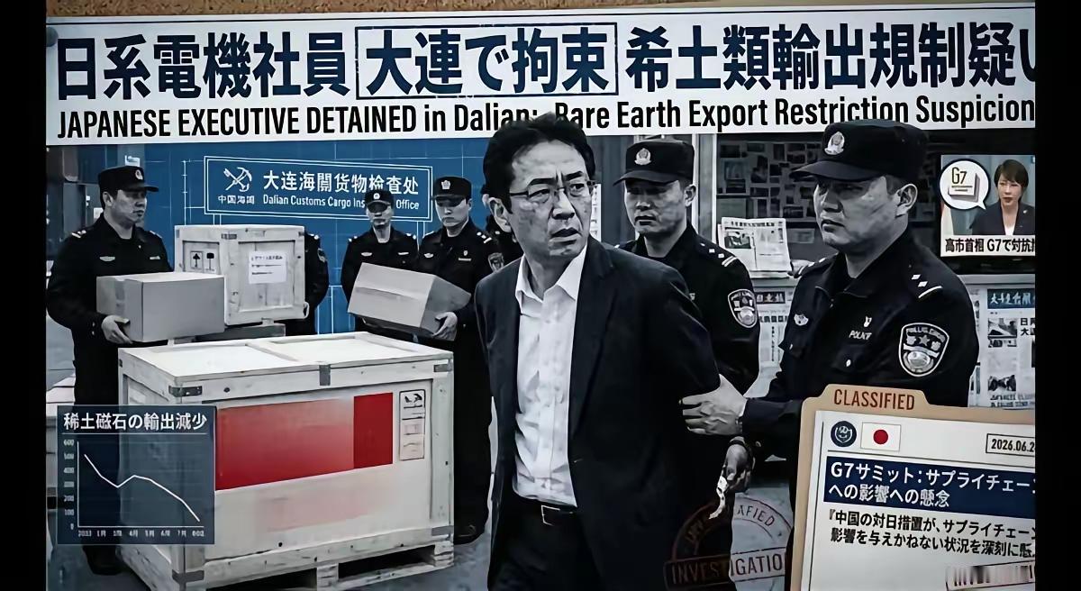 两名偷运中国稀土的日本人被逮捕，都是系在大连的日企日籍员工，两个人不是同一时间被