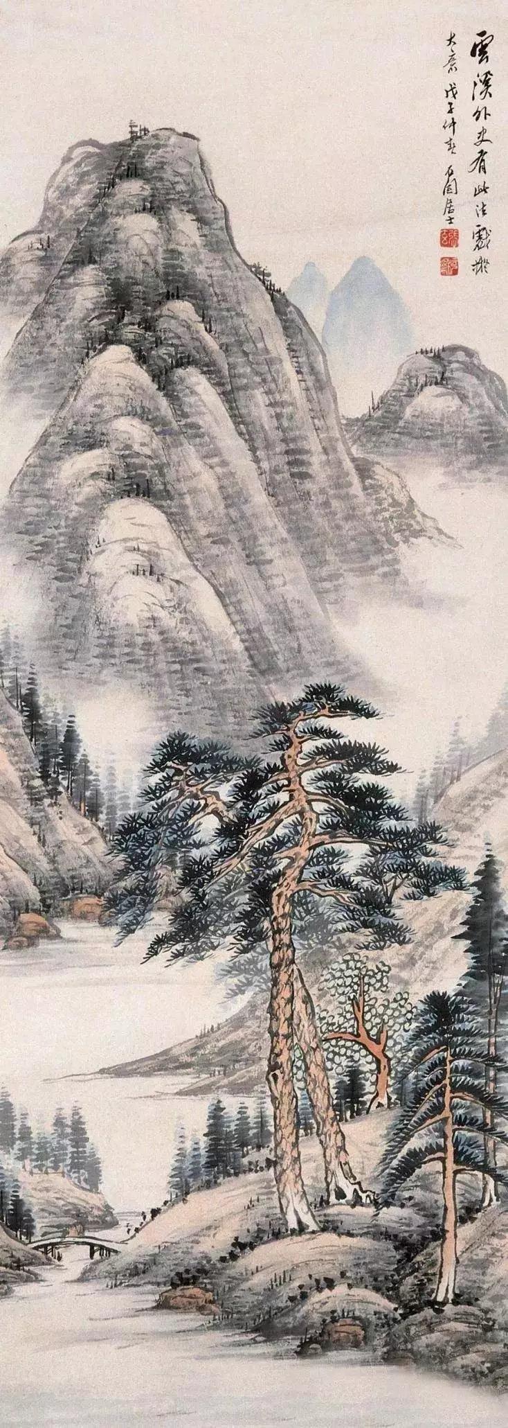 张石园绘画作品欣赏。张石园（1898-1959年）又名入玄，字克龢，一字蔼如，又