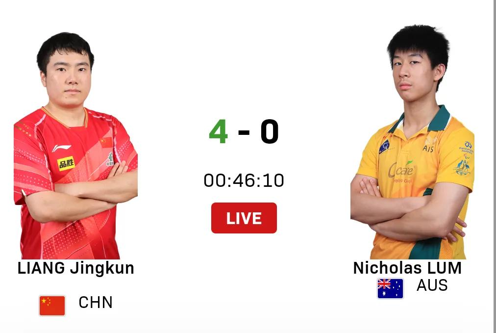 梁靖崑4-0林文政，首战告捷！
#澳门世界杯# 男子小组赛，国乒梁靖崑对阵澳大利