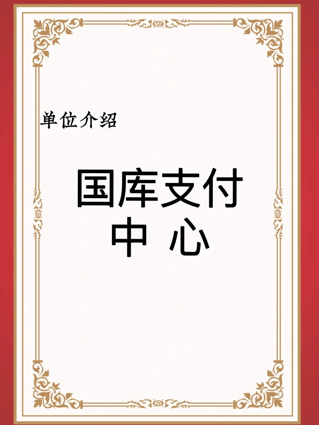 宝子们，这是国库支付中心