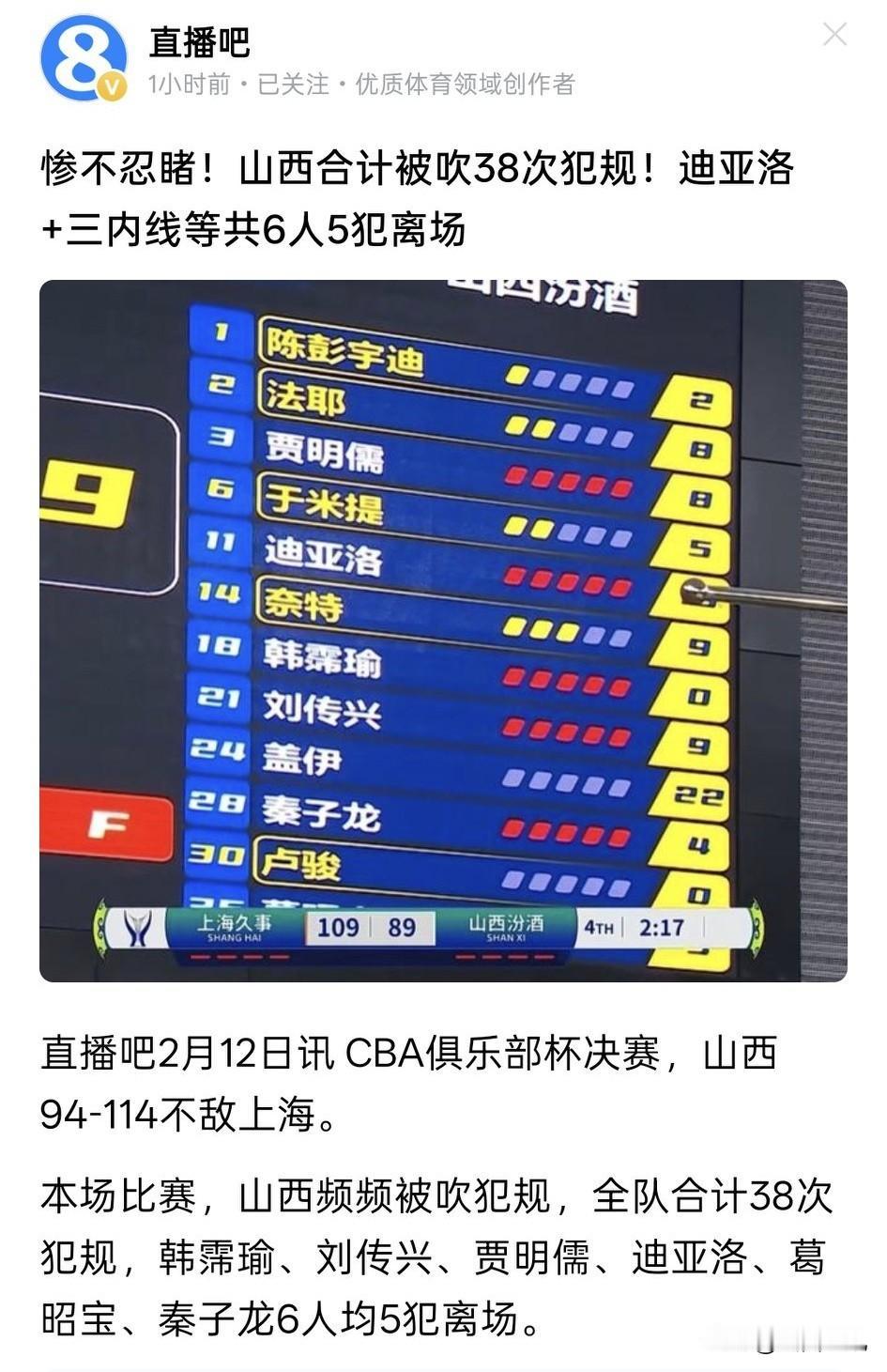 如直播吧文章所说:频频被吹犯规！可见直播吧的观点是什么意思？该吹犯规的吹了，不该