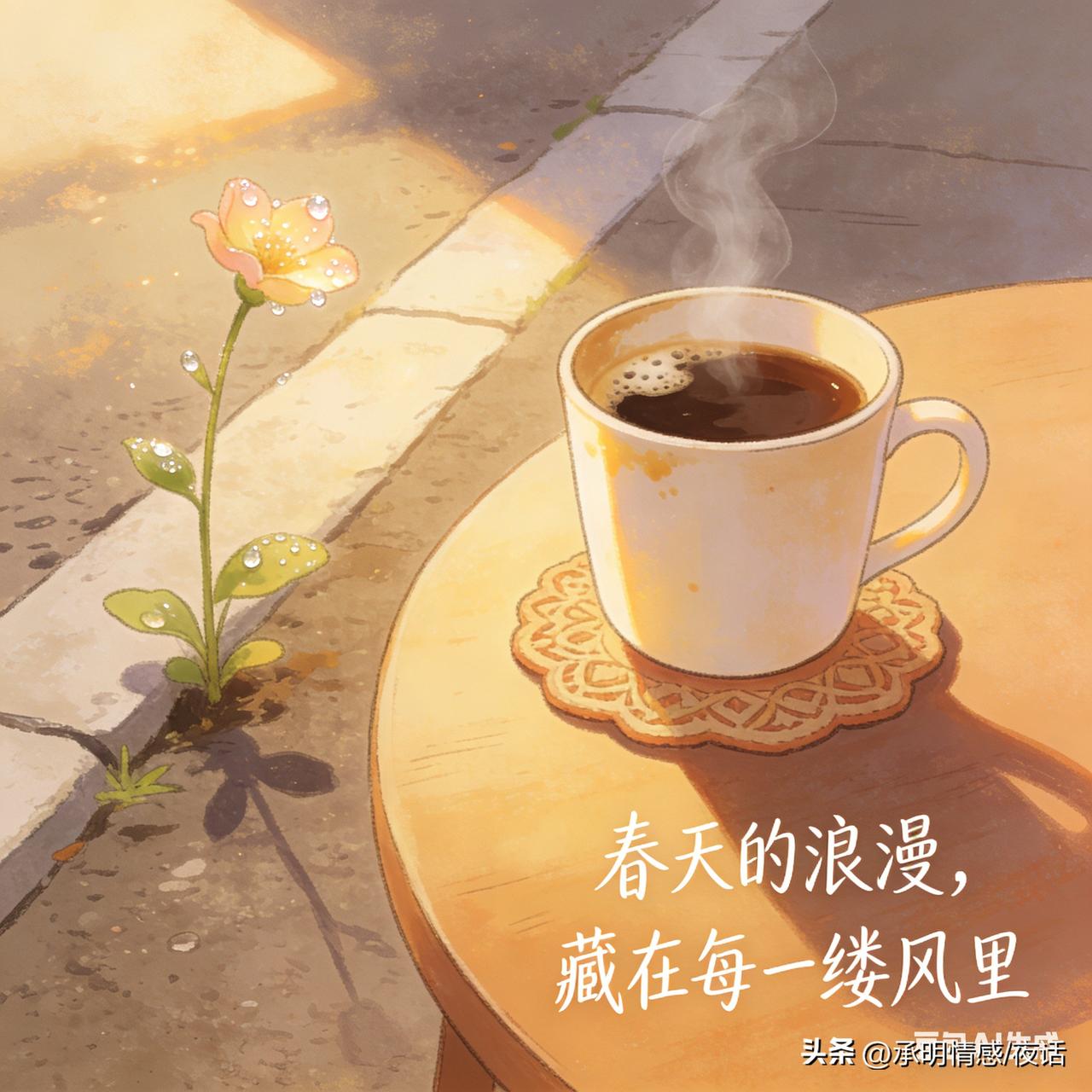 春日生活打卡季 春日午后，一杯咖啡，一缕花香，静享浪漫时光。