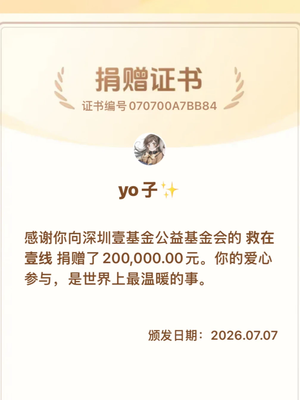 我个人为广西捐款20w