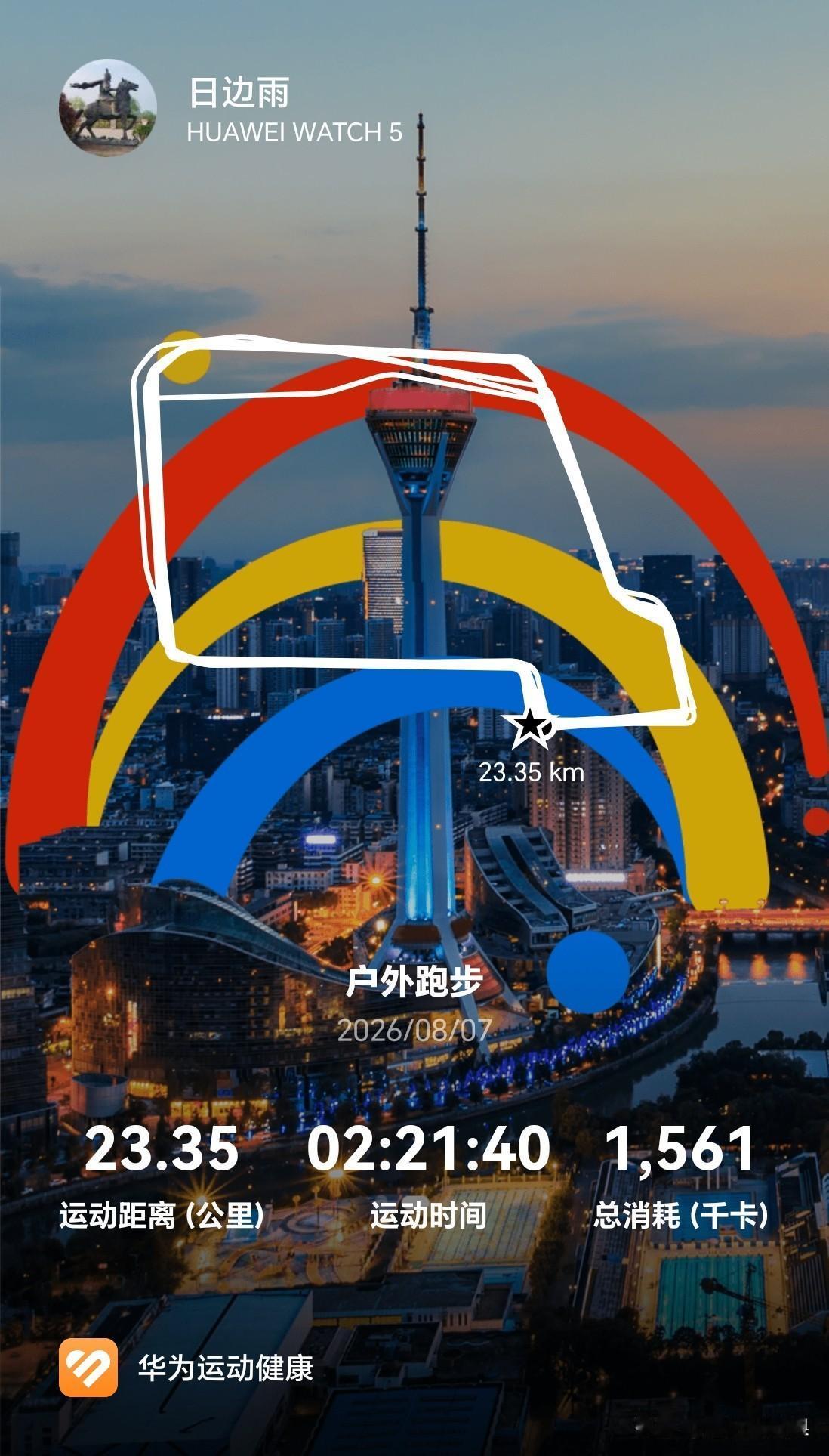 今日立秋，而连续第119个半马，衣服鞋子又是全湿透，这已经是今夏第八次了，再刷记