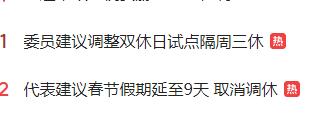 年年提，年年没影！
有人建议取消调休，有人建议试点隔周三休，还有人建议周末单休月