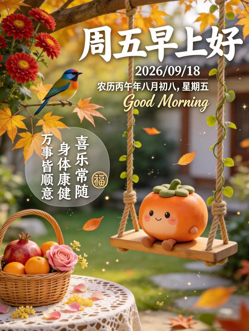 2026.9.18周五早安祝福图片壁纸拿图吱一声噢～ 