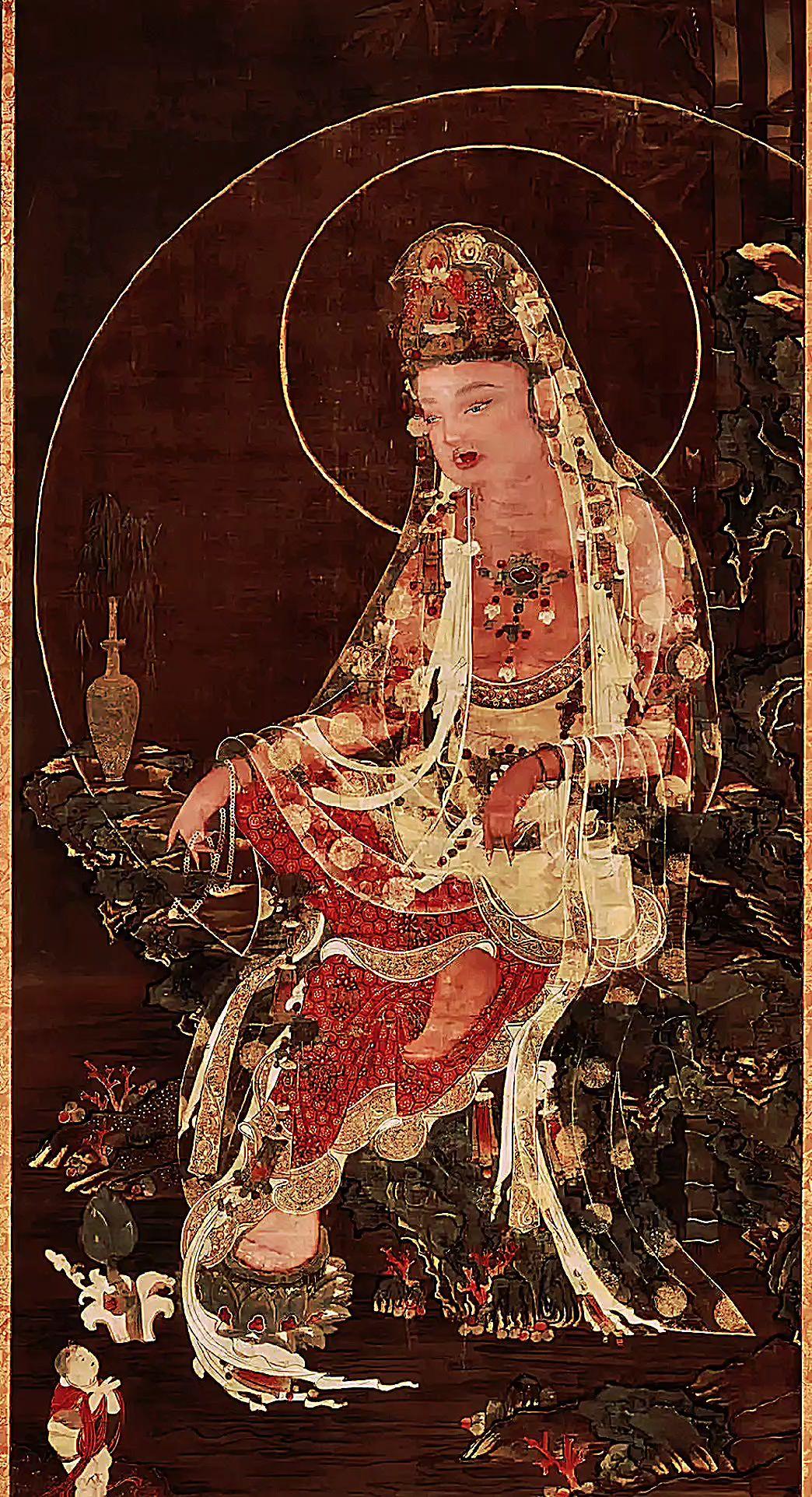 静观水月，看破浮生｜千年高丽佛画里的东方慈悲
 
一帧千年古绢，一身高描金装。