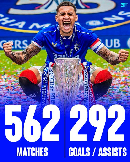 詹姆斯·塔弗尼尔（34岁）将在效力格拉斯哥流浪者11年后，于本赛季结束后离开球队