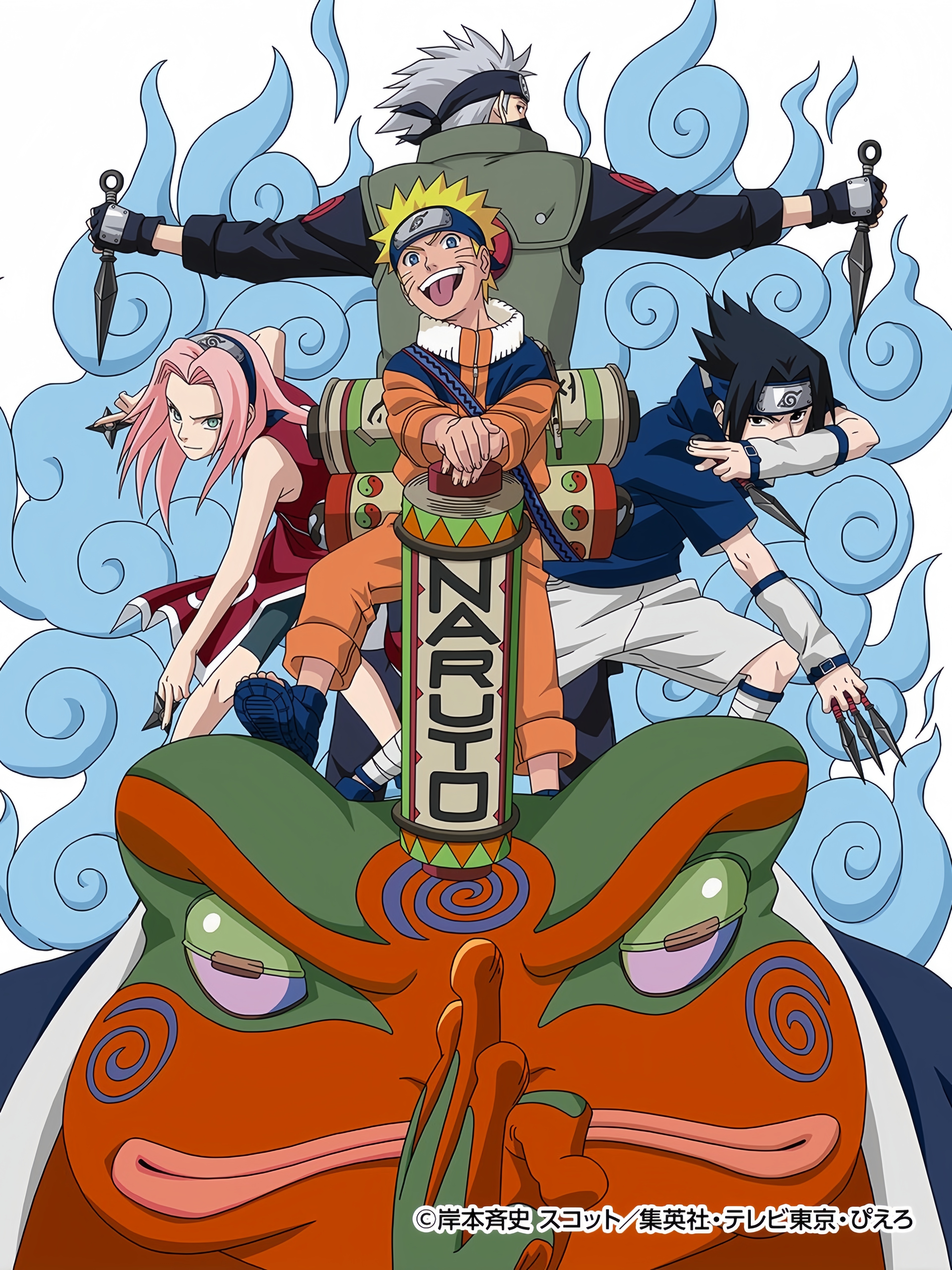 小丑社以动画风格重绘的新插图 & 原画封面作对比。第5卷封面 & 第9卷封面火影