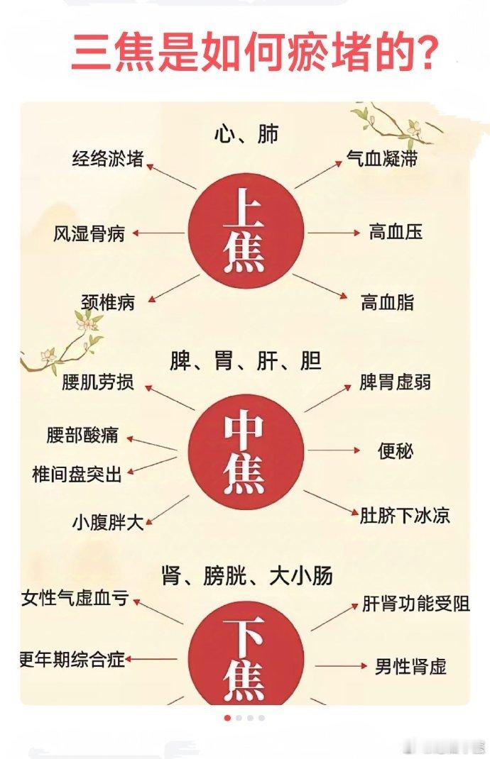 看图说话；三焦是如何瘀堵的？上焦如雾；中焦如枢；下焦如渎； 