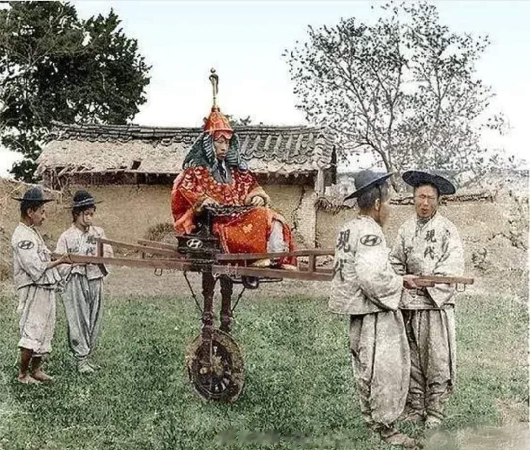 朝鲜的轿车，一个轮子！鸡公车 ​​​