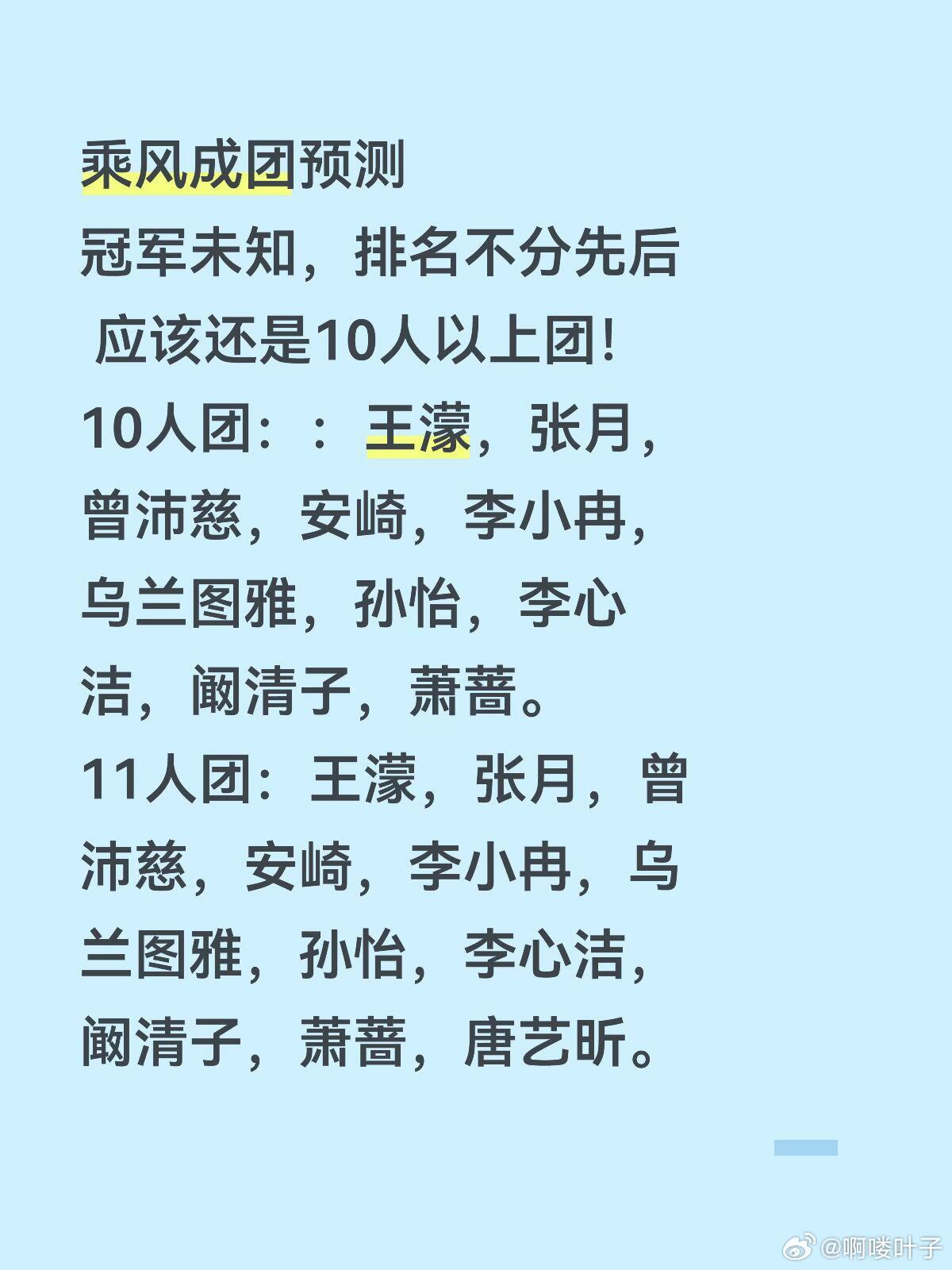 乘风成团预测三公结束了，根据目前人气和镜头故事线乘风成团预测 