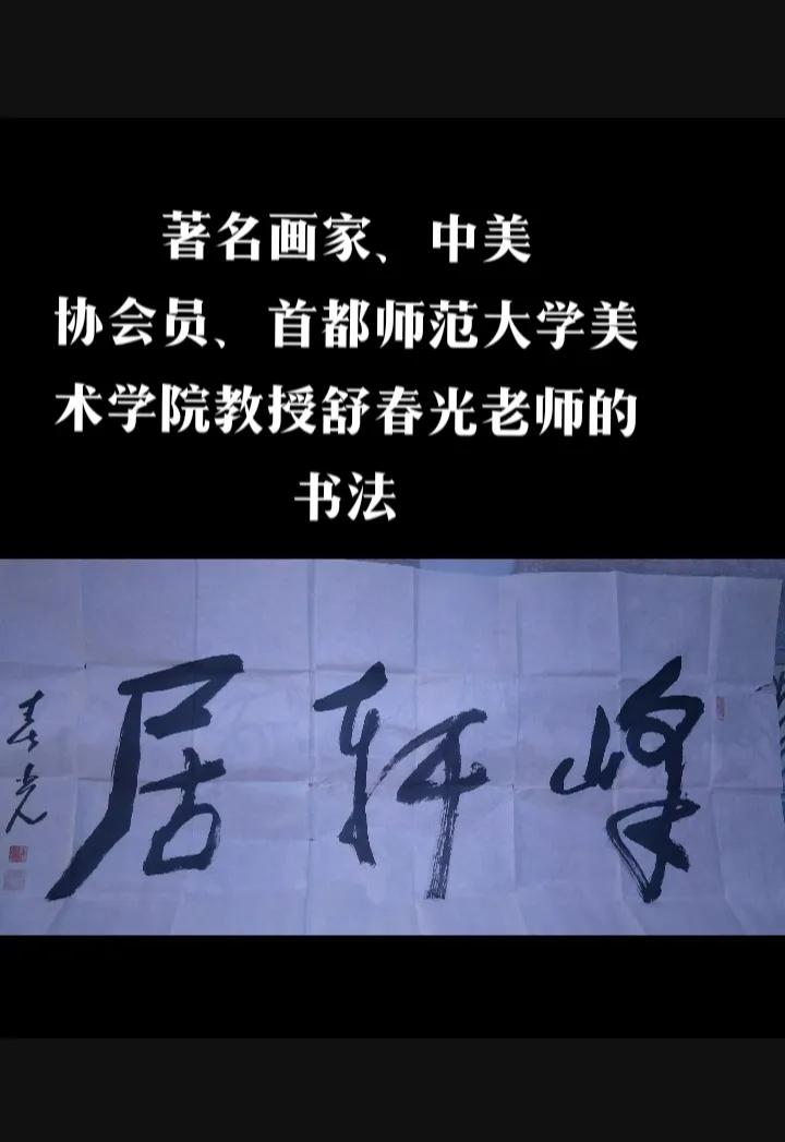 舒春光老师的书法作品很有韵味。中国传统绘画讲究“意象造型”，书法其实也有相通之处