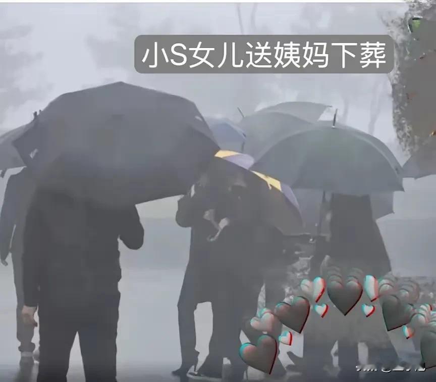 小S踩着恨天高冒着大雨送完姐姐最后一程。
大S一生为体面活着，但没成想到结婚时候