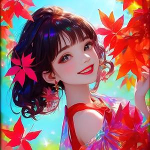 月下品茶的惬意客