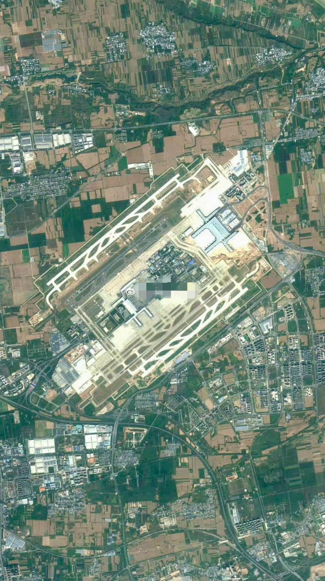 陕西西安咸阳机场最近卫星图