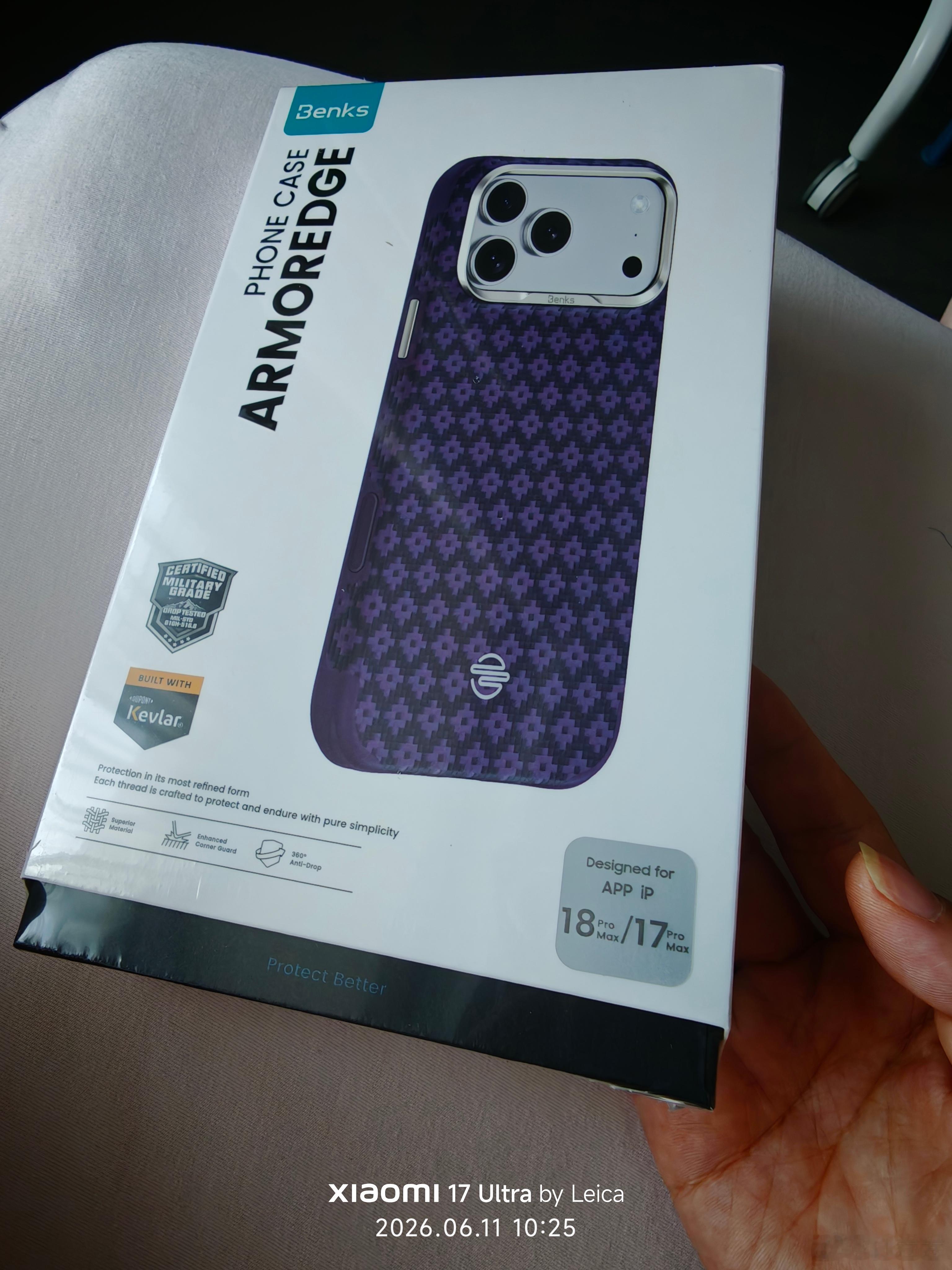 买了一个Benks的iphone17PM手机壳，结果发现右下角标记的是18PM也