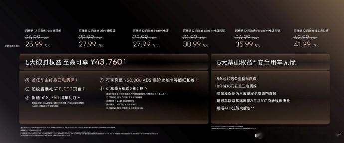 阿维塔 12 四激光版今日上市，现金权益后 25.99 万起售，提供增程与纯电两