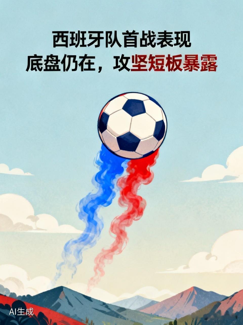 如何评价夺冠热门西班牙队的首场表现底盘仍在，但攻坚短板彻底暴露；坐拥顶级传控中场