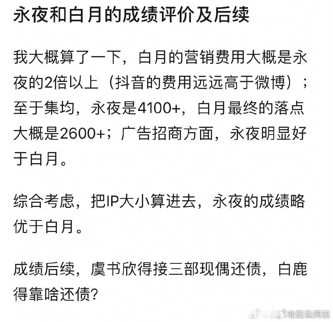 永夜播的那么好，虞书欣还要拍3部现偶还债……现在的平台堪比周扒皮啊，对演员真是吃