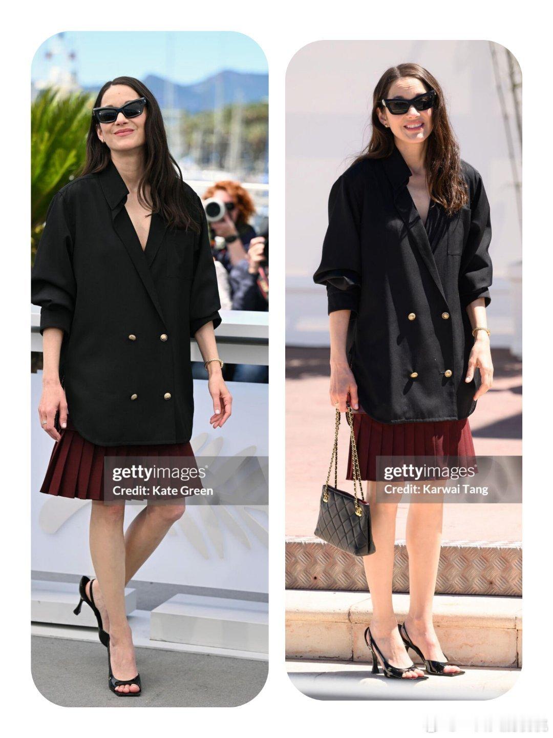 法国梅婷Marion Cotillard红毯鞋子都没换直接photo call环