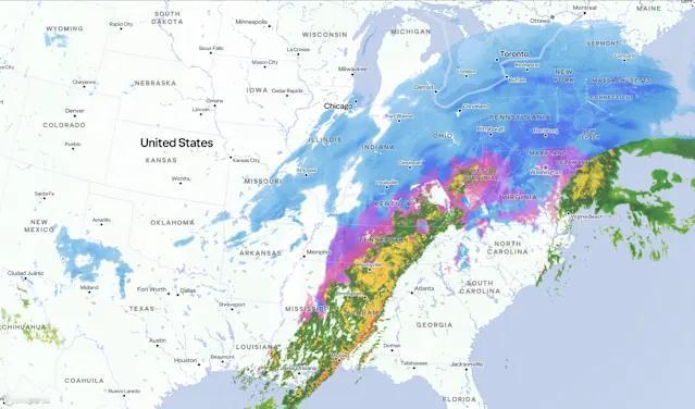 世界环境越来越极端。
极端暴雪和严重冰冻天气席卷美国；至少24个州发布紧急状态声