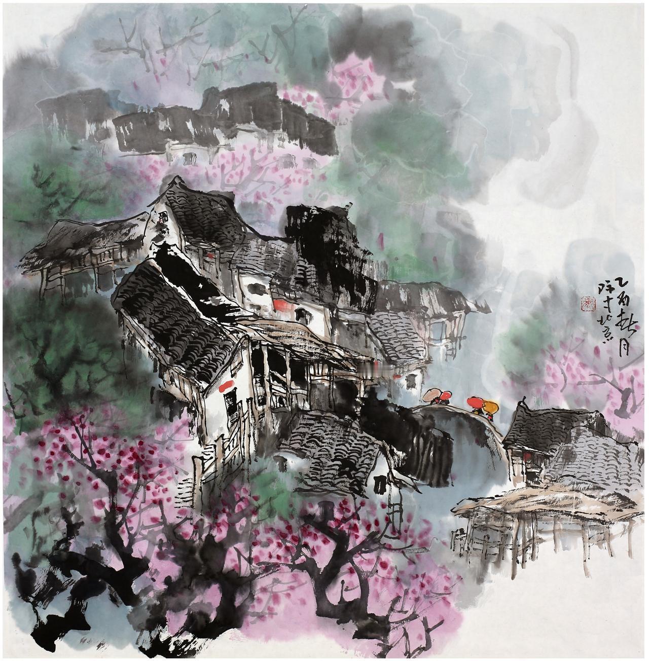 名家评说：张际才从事当代写意山水画的研究和创作50余年，形成了属于他自己的绘画语