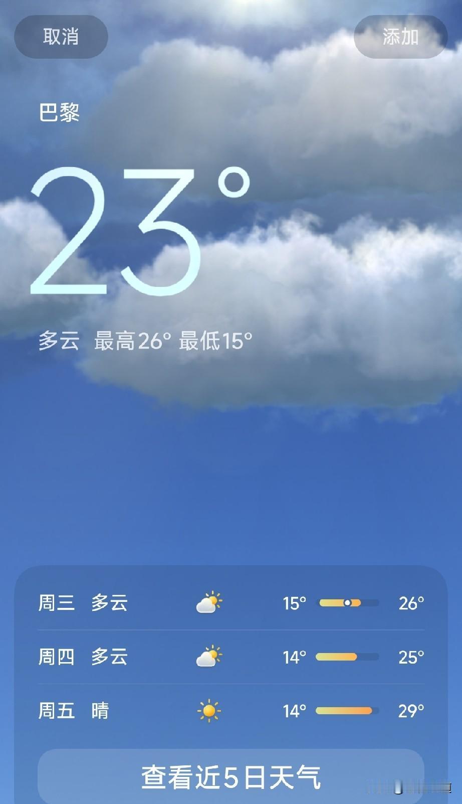 你觉得晚上十几度，白天二十几度的法国巴黎需要装空调吗？难道是为了制热吗？晚上温度