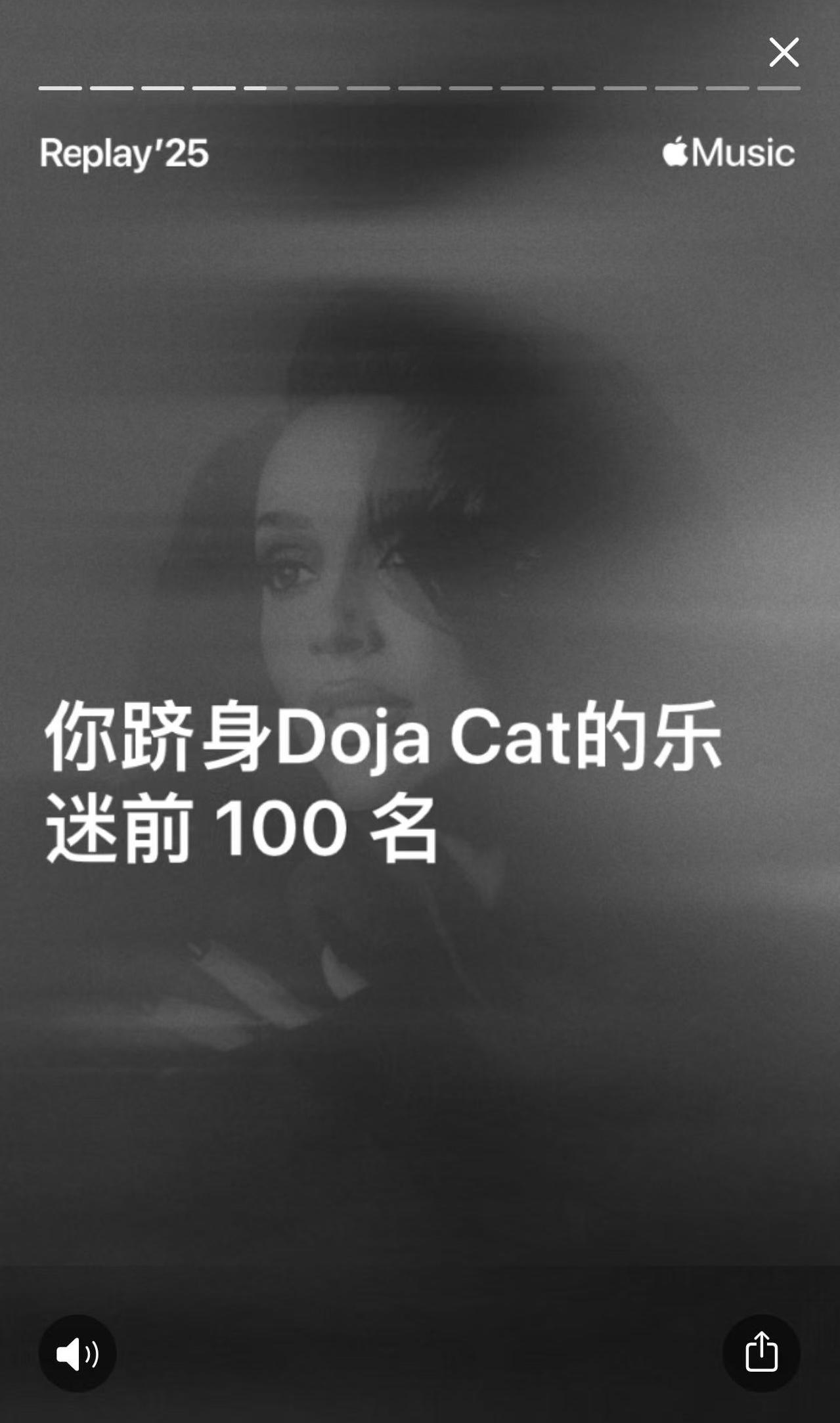 就听了一两次 Doja Cat 的新专辑《Vie》，我居然成了全球前一百的歌迷。
