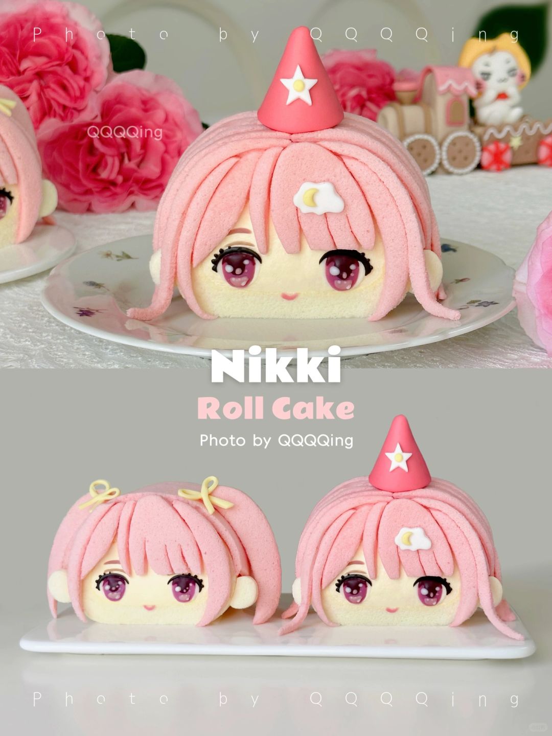 💕二次元美食🎉暖暖蛋糕卷🍰附教程