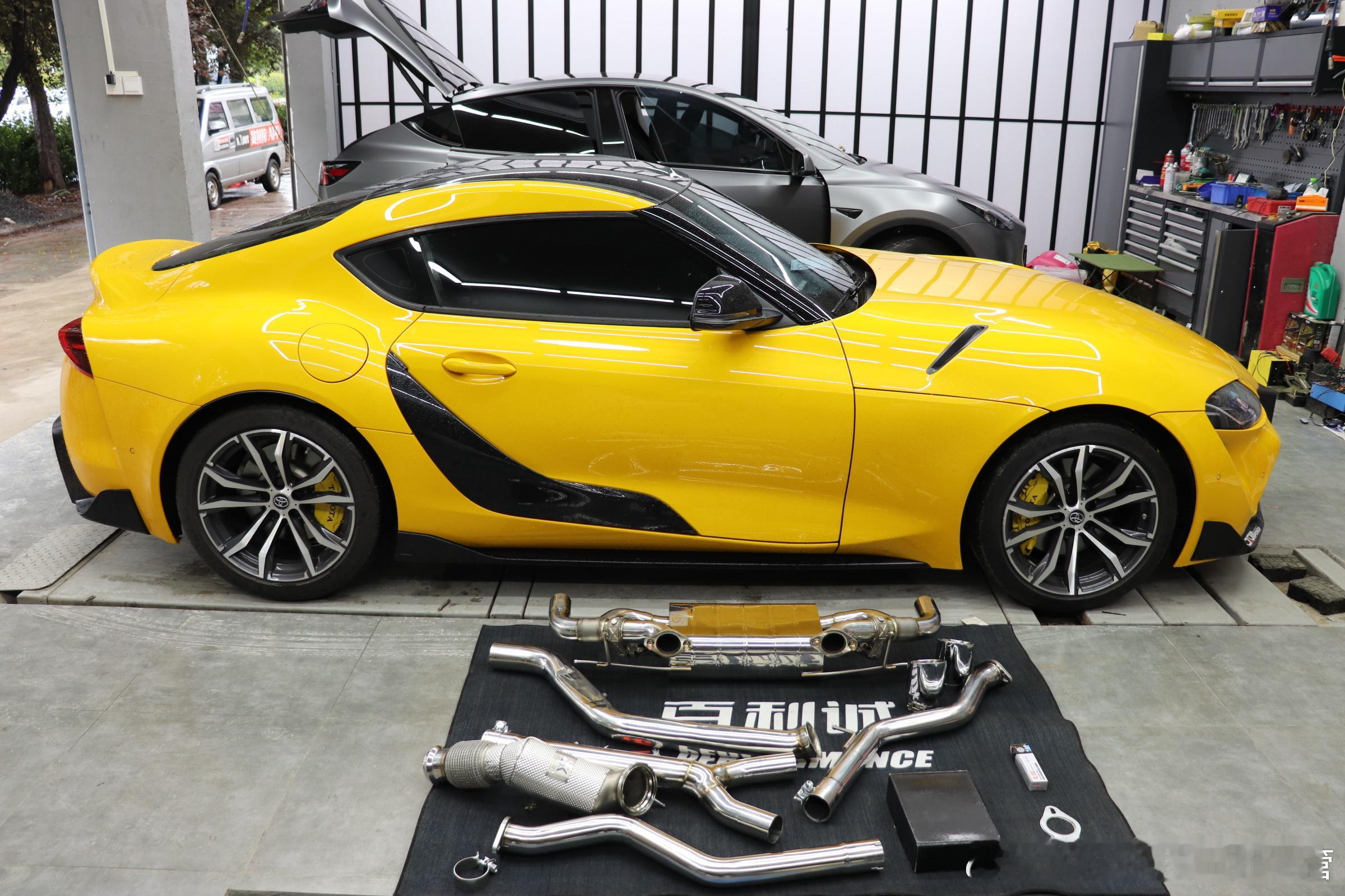 丰田Supra 2.0T 升级CSK头段100目搭配CSK中尾段阀门排气 